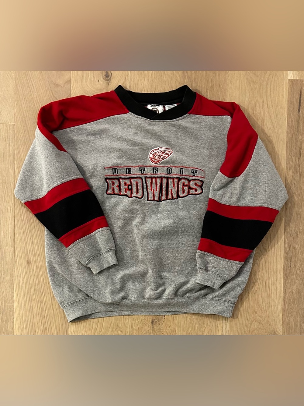 Vintage 90s Pro Edge Detroit Red Wings NHL Crewneck Sweatshirt - Size XL